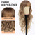 cheap Synthetic Trendy Wigs-Long Wavy Wig with Bangs for White Women Natural Looking Female Wigs With Dark Roots Synthetic Fiber Hair Wig for Daily Party Use Chest Length Curly Wig