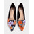 cheap Kitten Heels-Women&#039;s Floral Print Satin Stiletto Heels – Elegant Pointed Toe High Heels for Formal Occasions and Parties