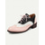 cheap Women&#039;s Flats-Women&#039;s Retro Pink and Black Oxford Shoes – Patent Faux Leather Lace-Up Brogues for Vintage Casual Style and Fashionable Outings