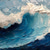 cheap Landscape Paintings-Handmade 3D Ocean oil painting handmade Wall Art Blue Huge Wave Oil Painting On Canvas Handpainted Sea Waves 3D Textured Abstract Painting Beach Landscape Sky oil painting for Living Room bedroom