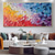 cheap Floral/Botanical Paintings-Handmade 3D Colorful mordern Oil Painting on Canvas Large hand painted Abstract Textured Boho oil painting Wall Art Contemporary Minimalist artwork wall painting for Living Room bedroom home Decor