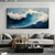 cheap Landscape Paintings-Handmade 3D Ocean oil painting handmade Wall Art Blue Huge Wave Oil Painting On Canvas Handpainted Sea Waves 3D Textured Abstract Painting Beach Landscape Sky oil painting for Living Room bedroom