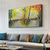 cheap Landscape Paintings-Handmade Oil Painting Canvas Wall Art Decoration Modern Abstract 3D Thick Oil Knife Painting Landscape Maple Tree Reflection  for Living Room Home Decor Rolled Frameless Unstretched Painting