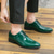 cheap Oxford Shoes-Men's Green Patent Faux Leather Dress Shoes – Glossy Lace-Up Formal Shoes for Weddings and Special Events