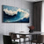 cheap Landscape Paintings-Handmade 3D Ocean oil painting handmade Wall Art Blue Huge Wave Oil Painting On Canvas Handpainted Sea Waves 3D Textured Abstract Painting Beach Landscape Sky oil painting for Living Room bedroom
