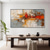 cheap Landscape Paintings-Large Colorful Abstract Painting hand painted 3D Textured Painting handmade Palette Knife Original Painting Colorful Wall Art Scandinavian Art for Living room decor