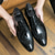 cheap Oxford Shoes-Men's Green Patent Faux Leather Dress Shoes – Glossy Lace-Up Formal Shoes for Weddings and Special Events
