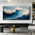 cheap Landscape Paintings-Handmade 3D Ocean oil painting handmade Wall Art Blue Huge Wave Oil Painting On Canvas Handpainted Sea Waves 3D Textured Abstract Painting Beach Landscape Sky oil painting for Living Room bedroom