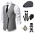 cheap Outfits-Retro Vintage Roaring 20s 1920s Outfits Waistcoat Accesories Set Gentleman Men&#039;s Halloween Carnival New Year Party / Evening Masquerade New Year Eve Adults&#039; Cravat Vest More Accessories All Seasons