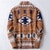 voordelige heren vest trui-Voor heren Jacquard trui Vest Trui Bijgesneden trui Geribd breien Normaal Dichtknopen Gebreid Wijnoogst Sjaalkraag Modieus Klassiek Alledaagse kleding Afspraakje Kleding Herfst winter Bruin M L XL