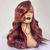 cheap Human Hair Lace Front Wigs-Human Hair 13x4 Lace Front Wig Side Part Brazilian Hair Body Wave Burgundy Wig 130% 150% Density Highlighted / Balayage Hair Natural Hairline 100% Virgin Glueless Pre-Plucked For Women Long Human