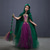 baratos Vestidos com tema de contos de fadas-Infantil Para Meninas Vestido Cosplay Vestido de festa Bloco de cor Sem Manga Espetáculo festa de Halloween Com Transparência Patchwork Lindo Doce Poliéster Longo Vestido de festa Vestido A Line