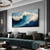 cheap Landscape Paintings-Handmade 3D Ocean oil painting handmade Wall Art Blue Huge Wave Oil Painting On Canvas Handpainted Sea Waves 3D Textured Abstract Painting Beach Landscape Sky oil painting for Living Room bedroom