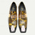 cheap Premium Leather Loafers-Men&#039;s Snake Print Leather Slip-On Dress Shoes with Gold Tip Gold Metal Embellishment–Premium Cowhide, Formal Party Footwear