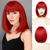 cheap Synthetic Trendy Wigs-Bob Wig with Bangs Short Wig with Bangs for WomenNatural Looking Short Wigs, Straight  Hair Wig Colored Wig for Cosplay,Christmas Party Wigs