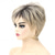 tanie starsza peruka-krótkie blond peruki dla kobiet pixie cut blond peruki z grzywką proste cieniowane krótkie peruki do włosów wyglądające naturalnie syntetyczne peruki w kolorze jasnego blondu