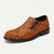 cheap Elemental Dress Shoes-Men&#039;s Geometric Pattern Leather Dress Shoes – Premium Cowhide with Horsehair Lace-Up Oxfords for Formal Occasions