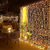 preiswerte Stecker Lichterketten-3 x 3 m lange Lichterkette, 300 LEDs, 31 V, warmweiß, 8 Modi, sicher für Weihnachts-, Hochzeits- und Gartendekorationsbeleuchtung