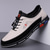 cheap Men&#039;s Sneakers-Men&#039;s Fashion Casual Sports Shoes – Brown and Black Lightweight Sneakers with Embroidered Design and Elastic Lace-Up Closure