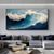 cheap Landscape Paintings-Handmade 3D Ocean oil painting handmade Wall Art Blue Huge Wave Oil Painting On Canvas Handpainted Sea Waves 3D Textured Abstract Painting Beach Landscape Sky oil painting for Living Room bedroom