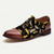 cheap Jacquard shoes-Men&#039;s Vintage Lace-Up Oxford Shoes - Black with Dragonfly Jacquard Fabric, Brown Faux Leather Toe Cap and Heel, Ideal for Casual and Retro Styles