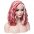 voordelige Synthetische trendy pruiken-pruik zijscheiding kort krullend golvend bob pruik haar pruiken synthetisch cosplay kostuum feest pruiken