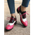 cheap Women&#039;s Flats-Women&#039;s Retro Pink and Black Oxford Shoes – Patent Faux Leather Lace-Up Brogues for Vintage Casual Style and Fashionable Outings