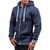 economico felpe con cappuccio da uomo di base-Per uomo Felpa con cappuccio a zip intera Felpa con cappuccio e zip Nero Vino Blu marino Grigio chiaro Grigio scuro Con Cappuccio Semplice Con zip Patchwork Tasca Sport &amp; Outdoor Quotidiano Ferie