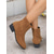 abordables Bottines-bottines décontractées en faux daim pour femmes avec fermeture éclair latérale et talons bas - bottines vintage confortables à porter au quotidien