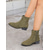 abordables Bottines-bottines décontractées en faux daim pour femmes avec fermeture éclair latérale et talons bas - bottines vintage confortables à porter au quotidien