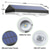 cheap Outdoor Wall Lights-2/4pcs Solar Fence Light RGB Color Changing Outdoor Solar Wall Lamp Garden Yard Decor Step Lamp IP65 Waterproof Pathway Wall Stair Lamp Balcony Porch Lighting Decoration