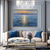 cheap Abstract Paintings-Handmade 3D Ocean Oil Painting Handmade Wall Art Blue Huge Wave Oil Painting On Canvas Handpainted Sea Waves 3D Textured Abstract Painting Beach Landscape Sky Oil Painting for Living Room Bedroom