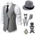 cheap Outfits-Retro Vintage Roaring 20s 1920s Outfits Waistcoat Accesories Set Gentleman Men&#039;s Halloween Carnival New Year Party / Evening Masquerade New Year Eve Adults&#039; Cravat Vest More Accessories All Seasons