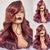 cheap Human Hair Lace Front Wigs-Human Hair 13x4 Lace Front Wig Side Part Brazilian Hair Body Wave Burgundy Wig 130% 150% Density Highlighted / Balayage Hair Natural Hairline 100% Virgin Glueless Pre-Plucked For Women Long Human