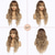 cheap Synthetic Trendy Wigs-Long Wavy Wig with Bangs for White Women Natural Looking Female Wigs With Dark Roots Synthetic Fiber Hair Wig for Daily Party Use Chest Length Curly Wig