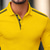 cheap Men&#039;s Classic Polo-Men&#039;s Polo Shirt Golf Polo Street Business Turndown Ribbed Polo Collar Long Sleeve Fashion Basic Solid Color Patchwork Fall Winter Cross-Seasons Regular Fit Black White Yellow Burgundy Polo Shirt