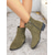 abordables Bottines-bottines décontractées en faux daim pour femmes avec fermeture éclair latérale et talons bas - bottines vintage confortables à porter au quotidien