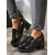 cheap Women&#039;s Slip-Ons &amp; Loafers-Women&#039;s Vintage Patent Leather Loafers with Fringe Detail and Block Heel – Comfortable Casual Shoes for Daily Wear