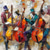 cheap People Paintings-Music oil painting handmade Abstract Arthritis Paintings On Canvas handpainted Rich Textured Acrylic oil Painting Modern music paintings Wall Art Hand Painted Artwork for Living Room Wall Decor