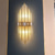 economico Luci da parete-applique da parete moderna di lusso tubo di cristallo applique da parete elegante tutto bronzo cristallo applique da parete apparecchio di illuminazione montato a parete corridoio decorare 110-240v
