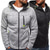 levne pánské základní mikiny s kapucí-Pánské Mikina na zip Mikina s kapucí na zip Fleecová mikina Černá Vodní modrá Světle šedá Kapuce Bez vzoru Zapni Kapsy Sporty a outdoor Denní Dovolená Polyester Šik ven Základní Na běžné nošení