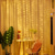 preiswerte Stecker Lichterketten-3 x 3 m lange Lichterkette, 300 LEDs, 31 V, warmweiß, 8 Modi, sicher für Weihnachts-, Hochzeits- und Gartendekorationsbeleuchtung