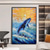 voordelige Schilderijen van dieren-Met de hand gemaakt Hang-geschilderd olieverfschilderij Handgeschilderde Verticaal Dieren Pop-art Modern Zonder Inner Frame (Geen frame)