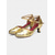 cheap Latin Shoes-Women&#039;s Gold Glitter Dance Shoes with Cross-Strap Design – Sparkling Ballroom and Latin Heels for Performance and Practice