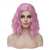 voordelige Synthetische trendy pruiken-pruik zijscheiding kort krullend golvend bob pruik haar pruiken synthetisch cosplay kostuum feest pruiken