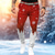 baratos Traje de cena de Natal-calças estampadas de natal masculinas com cena de natal floco de neve moda casual vestido com zíper bolso cintura média roupa diária férias verão primavera outono estampa 3d ajuste fino inelástico
