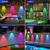 cheap Outdoor Wall Lights-2/4pcs Solar Fence Light RGB Color Changing Outdoor Solar Wall Lamp Garden Yard Decor Step Lamp IP65 Waterproof Pathway Wall Stair Lamp Balcony Porch Lighting Decoration