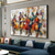 cheap People Paintings-Music oil painting handmade Abstract Arthritis Paintings On Canvas handpainted Rich Textured Acrylic oil Painting Modern music paintings Wall Art Hand Painted Artwork for Living Room Wall Decor
