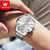 economico Orologi al quarzo-nuovo marchio olevs orologio da uomo in acciaio con cinturino decorato calendario luminoso settimana display moda tendenza tempo libero orologio al quarzo semplice impermeabile sportivo orologio da
