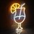 abordables Lampes néon led-Panneau lumineux au néon pour cocktails, décoration murale à LED à intensité variable alimentée par USB pour bars, chambres &amp;fêtes | veilleuse USB en acrylique pour boissons, cadeau idéal pour les